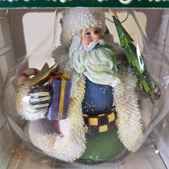 Vintage Fabric Mache Santa Claus Ornament with Box SWC Bentonville AR - Picture 7 of 9